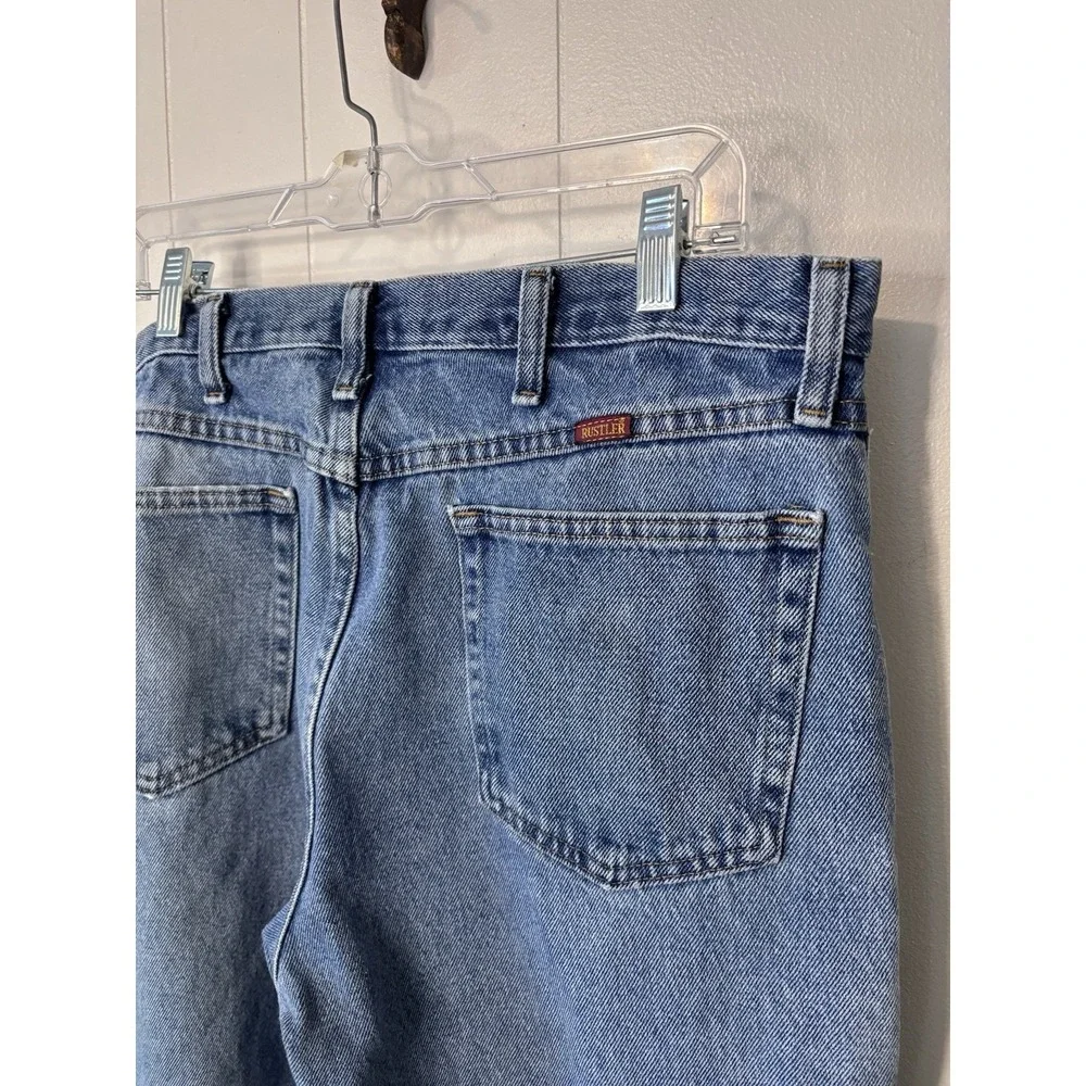Men's Rustler Blue Work Jeans‎ 36x29 Regular Fit Straight Denim